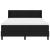 Pat cu arcuri cu headboard Manual Negru 200 x 140 cm țesătură GartenMobel Dekor