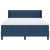 Pat cu arcuri cu headboard albastru 200 x 140 cm țesătură GartenMobel Dekor