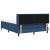 Pat cu arcuri cu headboard albastru 200 x 140 cm țesătură GartenMobel Dekor