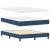 Pat cu arcuri cu headboard albastru 200 x 140 cm țesătură GartenMobel Dekor