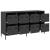 Dulap, negru, 135x39x73,5 cm, oțel laminat la rece GartenMobel Dekor