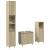 Set mobilier de baie, 3 piese, stejar sonoma, lemn prelucrat GartenMobel Dekor