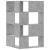Bibliotecă 4 niveluri gri beton 85x85x140 cm lemn prelucrat GartenMobel Dekor