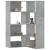Bibliotecă 4 niveluri gri beton 85x85x140 cm lemn prelucrat GartenMobel Dekor