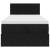 Cadru de pat otoman cu saltea, catifea neagră 90x190cm GartenMobel Dekor