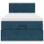 Cadru de pat otoman cu saltea, catifea albastru închis 90x190cm GartenMobel Dekor