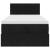 Cadru de pat otoman cu saltea, catifea neagră 90x200 cm GartenMobel Dekor