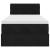 Cadru de pat otoman cu saltea, catifea neagră 80x200 cm GartenMobel Dekor