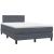 Pat box spring cu saltea, gri închis, 120x220 cm, catifea GartenMobel Dekor