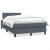Pat box spring cu saltea, gri închis, 120x220 cm, catifea GartenMobel Dekor