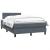Pat box spring cu saltea, gri închis, 120x220 cm, catifea GartenMobel Dekor