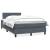 Pat box spring cu saltea, gri închis, 120x220 cm, catifea GartenMobel Dekor