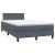 Pat box spring cu saltea, gri închis, 120x220 cm, catifea GartenMobel Dekor