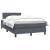 Pat box spring cu saltea, gri închis, 120x220 cm, catifea GartenMobel Dekor