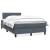 Pat box spring cu saltea, gri închis, 120x220 cm, catifea GartenMobel Dekor