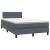 Pat box spring cu saltea, gri închis, 120x220 cm, catifea GartenMobel Dekor