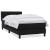Pat box spring cu saltea, negru, 90x210 cm, catifea GartenMobel Dekor