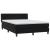 Pat box spring cu saltea, negru, 160x210 cm, catifea GartenMobel Dekor