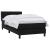 Pat box spring cu saltea, negru, 80x220 cm, catifea GartenMobel Dekor