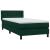 Pat box spring cu saltea, verde închis, 80x220 cm, catifea GartenMobel Dekor
