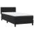 Pat box spring cu saltea, negru, 90x210 cm, catifea GartenMobel Dekor