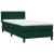 Pat box spring cu saltea, verde închis, 80x220 cm, catifea GartenMobel Dekor