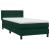 Pat box spring cu saltea, verde închis, 80x220 cm, catifea GartenMobel Dekor