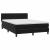 Pat box spring cu saltea, negru, 160x210 cm, catifea GartenMobel Dekor