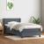 Pat box spring cu saltea, gri închis, 80x220 cm, catifea GartenMobel Dekor