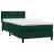 Pat box spring cu saltea, verde închis, 80x220 cm, catifea GartenMobel Dekor