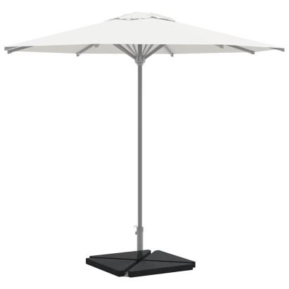 Plăci cu greutate umbrelă 4 buc Granit Negru Triunghiular 14 kg GartenMobel Dekor