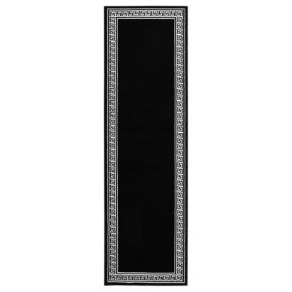 Covor traversă, negru cu motiv, 60x200 cm, BCF GartenMobel Dekor