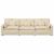 Canapea modulară cu perne, crem GartenMobel Dekor