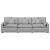 Canapea modulară cu perne, gri nor GartenMobel Dekor