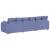 Canapea modulară cu perne, albastru jeans GartenMobel Dekor
