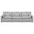 Canapea modulară cu perne, gri deschis GartenMobel Dekor