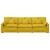 Canapea modulară cu perne, galben GartenMobel Dekor