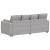 Canapea modulară cu perne, gri nor GartenMobel Dekor