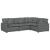 Canapea modulară cu perne din stofă gri închis GartenMobel Dekor