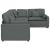 Canapea modulară cu perne din stofă gri închis GartenMobel Dekor