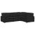 Canapea modulară cu perne, negru, textil GartenMobel Dekor