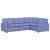 Canapea modulară cu perne, albastru jeans, textil GartenMobel Dekor
