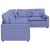 Canapea modulară cu perne, albastru jeans, textil GartenMobel Dekor