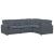 Canapea modulară cu perne catifea gri închis GartenMobel Dekor