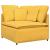 Canapea modulară cu perne, galben deschis, țesătură velur GartenMobel Dekor