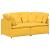 Canapea modulară cu perne, galben deschis, țesătură velur GartenMobel Dekor