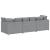 Canapea modulară cu perne, gri deschis, textil GartenMobel Dekor