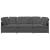 Canapea modulară cu perne, gri închis, țesătură velur GartenMobel Dekor