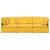Canapea modulară cu perne, galben deschis, țesătură velur GartenMobel Dekor