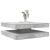 Măsuță cafea rotativă 360 grade, gri beton 90x90x34,5 cm GartenMobel Dekor